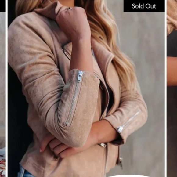 Vici Suede Moto Jacket in Large - Picture 3 of 11